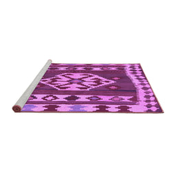 Sideview of Machine Washable Southwestern Purple Country Area Rugs, wshcon1152pur