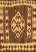 Machine Washable Southwestern Brown Country Rug, wshcon1152brn