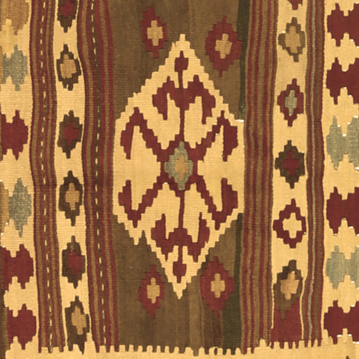 Machine Washable Southwestern Brown Country Rug, wshcon1152brn