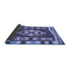 Sideview of Southwestern Blue Country Rug, con1152blu