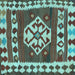 Square Southwestern Light Blue Country Rug, con1152lblu