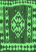 Machine Washable Southwestern Emerald Green Country Area Rugs, wshcon1152emgrn