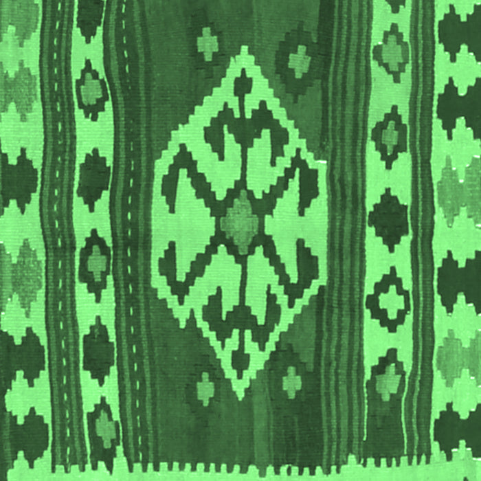 Machine Washable Southwestern Emerald Green Country Area Rugs, wshcon1152emgrn
