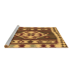 Sideview of Machine Washable Southwestern Brown Country Rug, wshcon1152brn