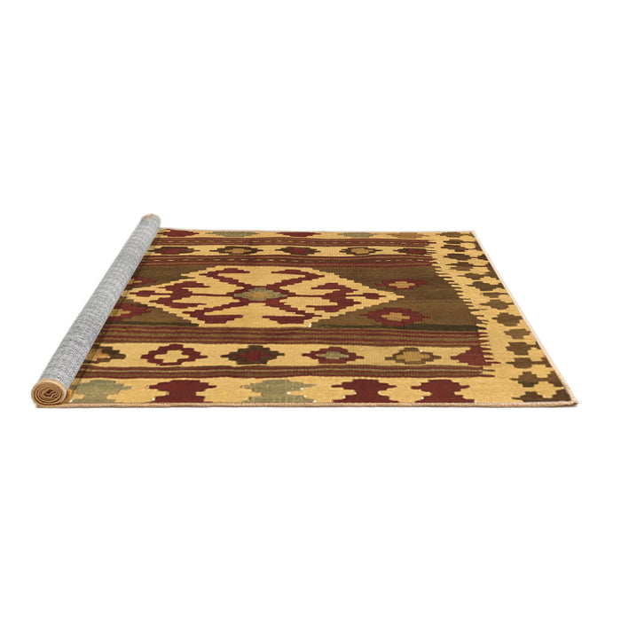 Sideview of Machine Washable Southwestern Brown Country Rug, wshcon1152brn