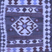 Square Southwestern Blue Country Rug, con1152blu