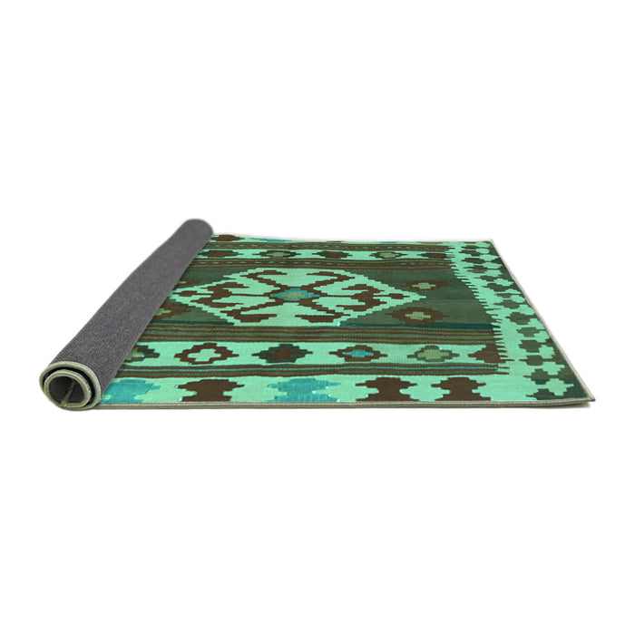Sideview of Southwestern Turquoise Country Rug, con1152turq