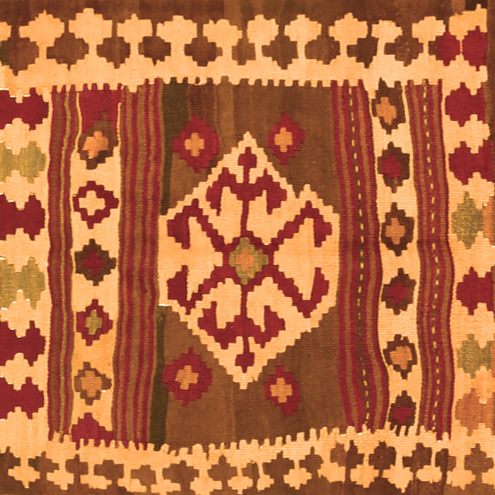 Serging Thickness of Southwestern Orange Country Rug, con1152org