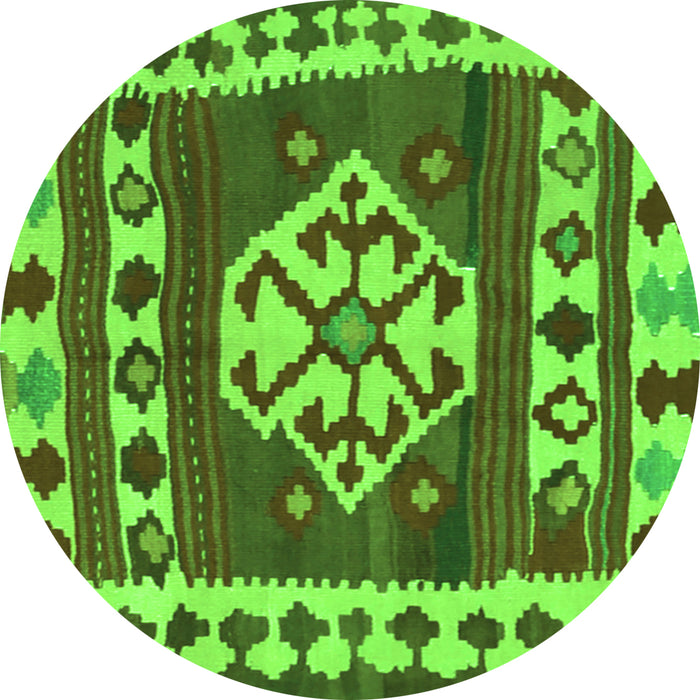 Machine Washable Southwestern Green Country Area Rugs, wshcon1152grn