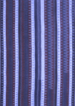 Abstract Blue Contemporary Rug, con1153blu