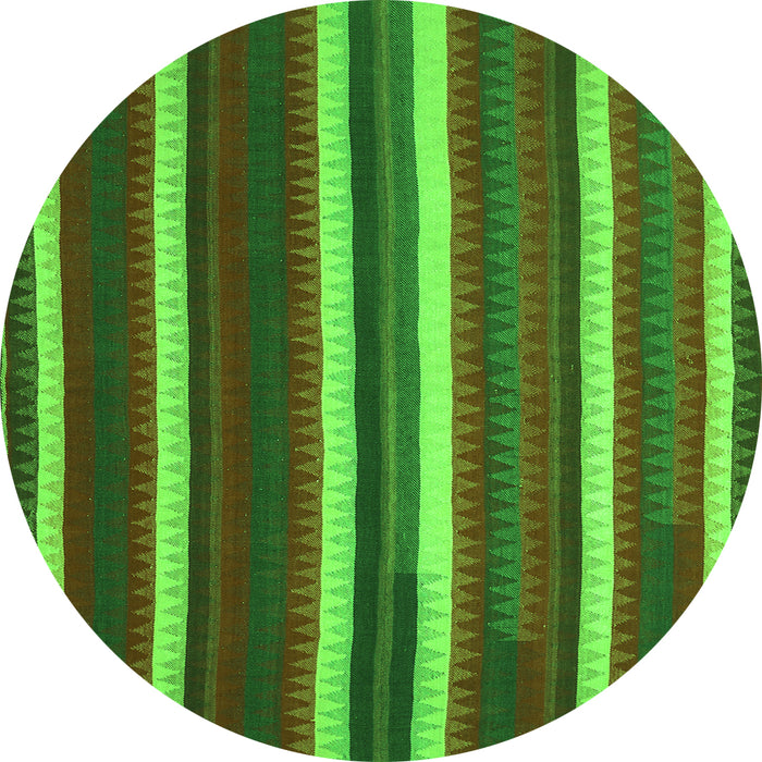 Square Abstract Green Contemporary Rug, con1153grn