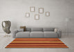 Machine Washable Abstract Orange Contemporary Area Rugs in a Living Room, wshcon1153org