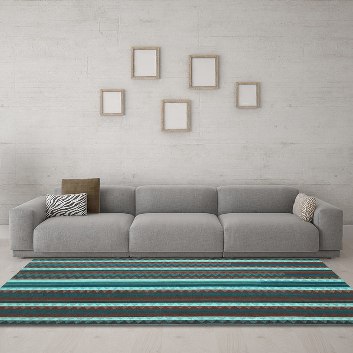 Machine Washable Abstract Light Blue Contemporary Rug in a Living Room, wshcon1153lblu