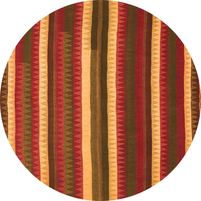 Square Abstract Orange Contemporary Rug, con1153org