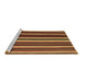 Sideview of Machine Washable Abstract Brown Contemporary Rug, wshcon1153brn