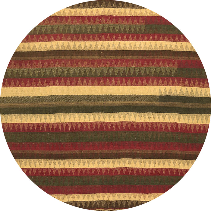 Round Machine Washable Abstract Brown Contemporary Rug, wshcon1153brn