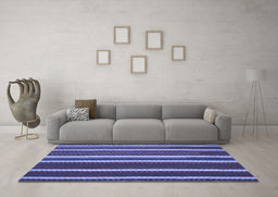 Machine Washable Abstract Blue Contemporary Rug in a Living Room, wshcon1153blu