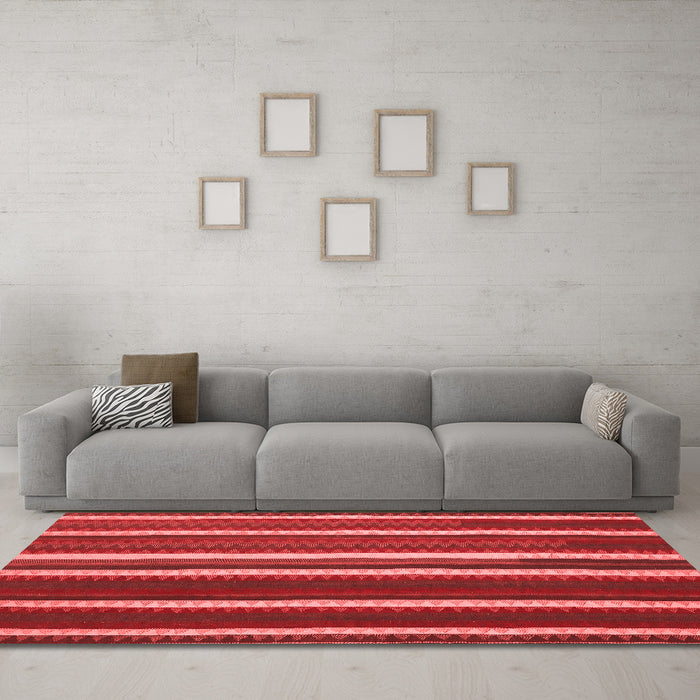 Contemporary Red Washable Rugs