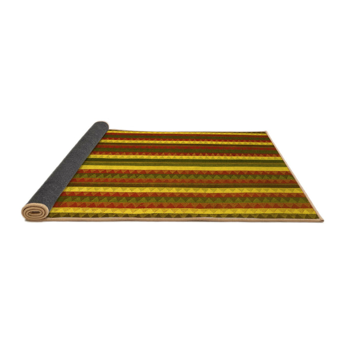 Sideview of Abstract Yellow Contemporary Rug, con1153yw