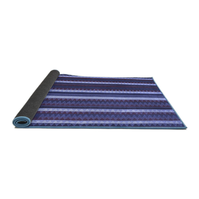 Sideview of Abstract Blue Contemporary Rug, con1153blu