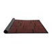 Thickness of Contemporary Brown Red Modern Rug, con1154