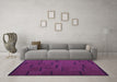 Machine Washable Abstract Purple Contemporary Area Rugs in a Living Room, wshcon1154pur