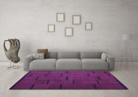 Machine Washable Abstract Purple Contemporary Rug, wshcon1154pur