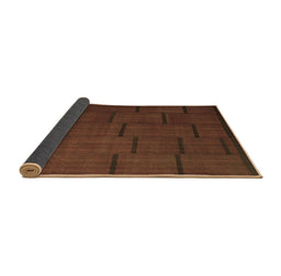 Sideview of Abstract Brown Contemporary Rug, con1154brn