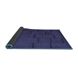 Sideview of Abstract Blue Contemporary Rug, con1154blu