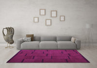 Machine Washable Abstract Pink Contemporary Rug, wshcon1154pnk