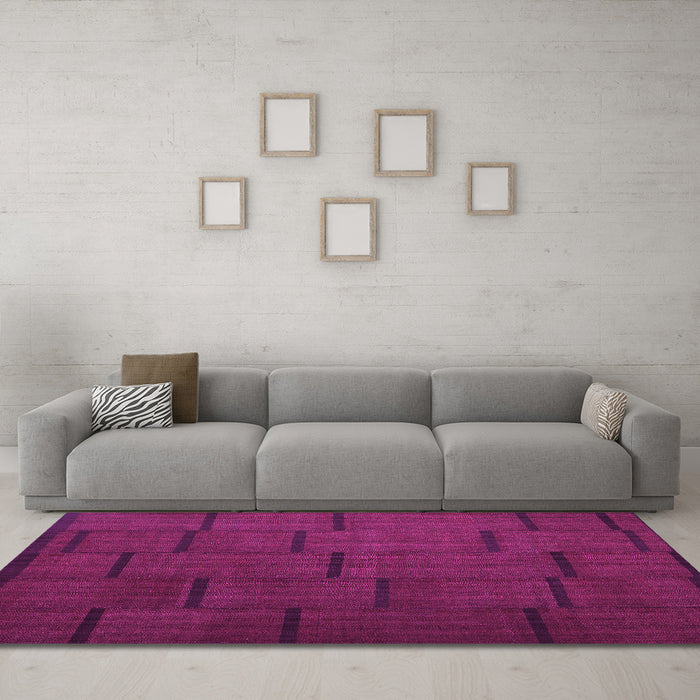 Machine Washable Abstract Pink Contemporary Rug in a Living Room, wshcon1154pnk