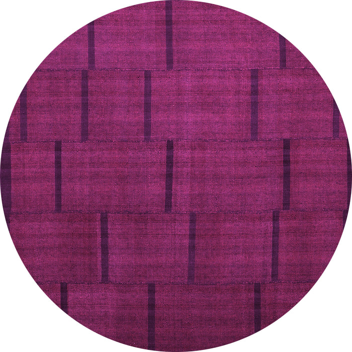 Round Machine Washable Abstract Pink Contemporary Rug, wshcon1154pnk