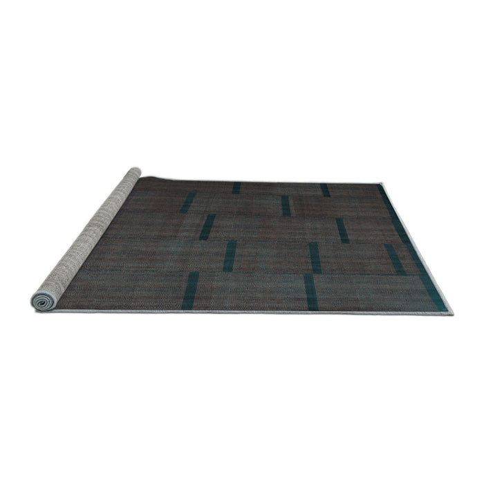Sideview of Machine Washable Abstract Light Blue Contemporary Rug, wshcon1154lblu