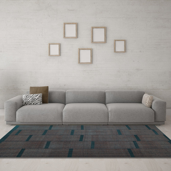Machine Washable Abstract Light Blue Contemporary Rug in a Living Room, wshcon1154lblu