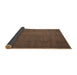 Thickness of Contemporary Dark Gold Brown Modern Rug, con1155