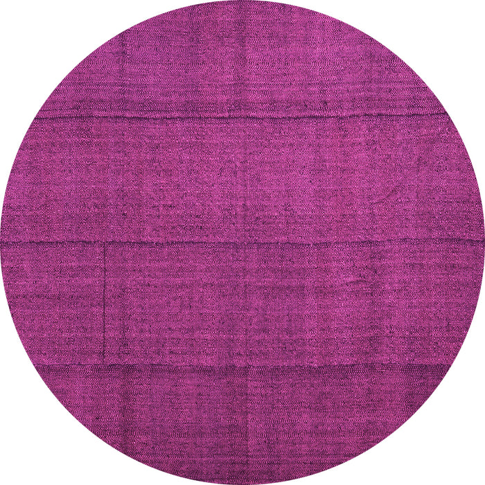 Round Abstract Pink Contemporary Rug, con1155pnk