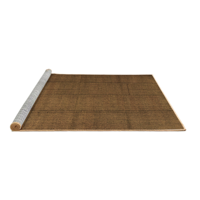 Sideview of Machine Washable Abstract Brown Contemporary Rug, wshcon1155brn