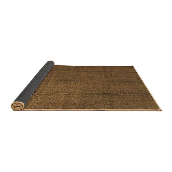 Sideview of Abstract Brown Contemporary Rug, con1155brn