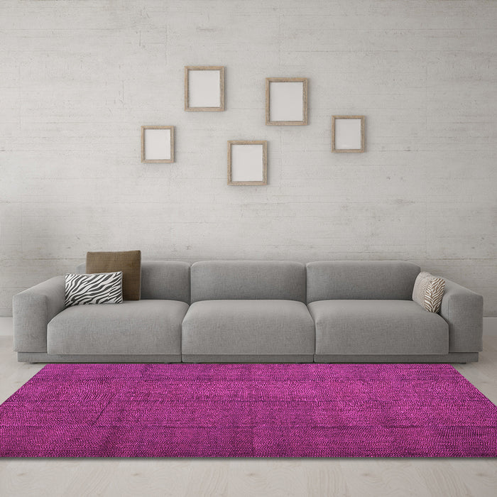 Machine Washable Abstract Pink Contemporary Rug in a Living Room, wshcon1155pnk