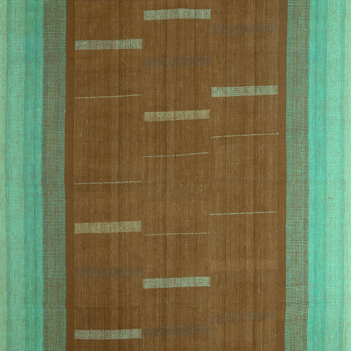 Machine Washable Abstract Turquoise Contemporary Area Rugs, wshcon1156turq