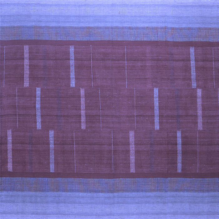 Square Abstract Blue Contemporary Rug, con1156blu