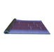 Sideview of Abstract Blue Contemporary Rug, con1156blu