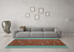 Machine Washable Abstract Light Blue Contemporary Rug in a Living Room, wshcon1156lblu