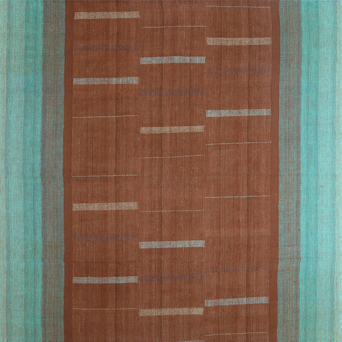 Square Abstract Light Blue Contemporary Rug, con1156lblu
