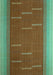 Abstract Turquoise Contemporary Rug, con1156turq