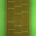 Serging Thickness of Abstract Green Contemporary Rug, con1156grn