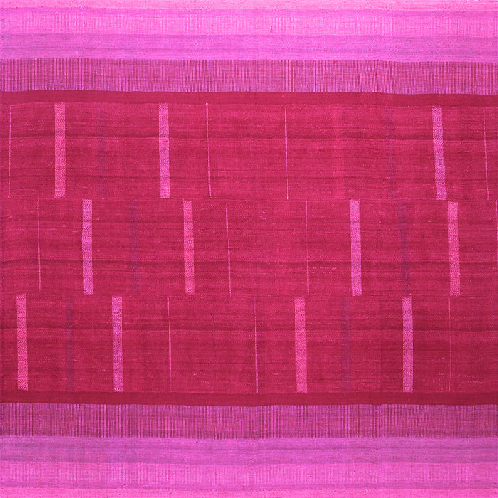 Square Machine Washable Abstract Pink Contemporary Rug, wshcon1156pnk