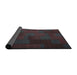 Thickness of Contemporary Burgundy Brown Modern Rug, con1157