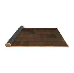 Sideview of Abstract Brown Contemporary Rug, con1157brn