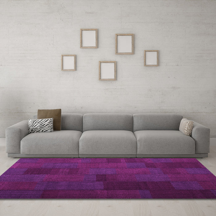 Machine Washable Abstract Pink Contemporary Rug in a Living Room, wshcon1157pnk